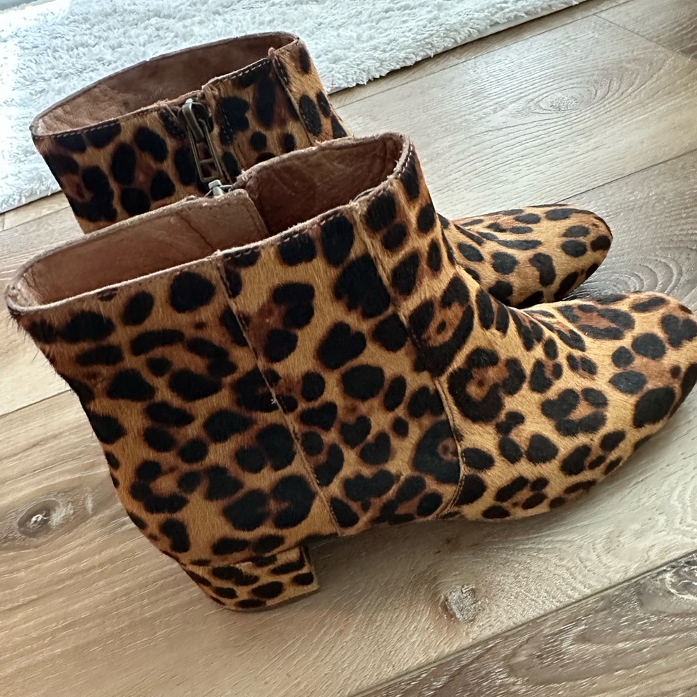 Madewell Leopard Print Ankle Boots